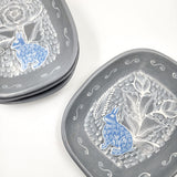 Burnished clay rectangular dish