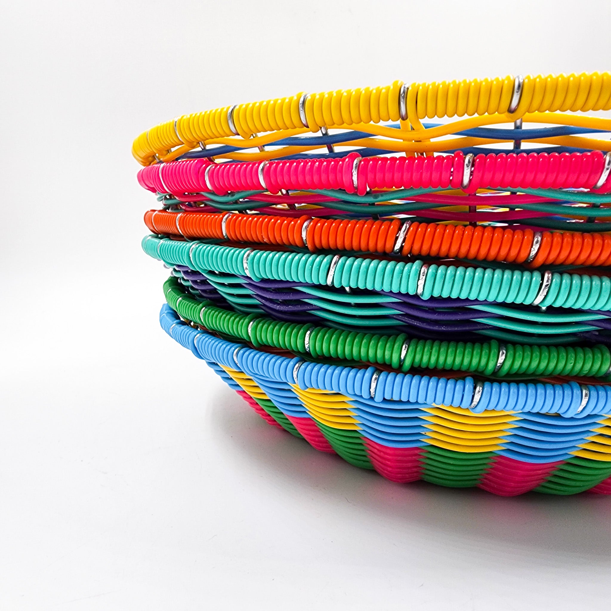 Plato redondo de alambre - popotillo