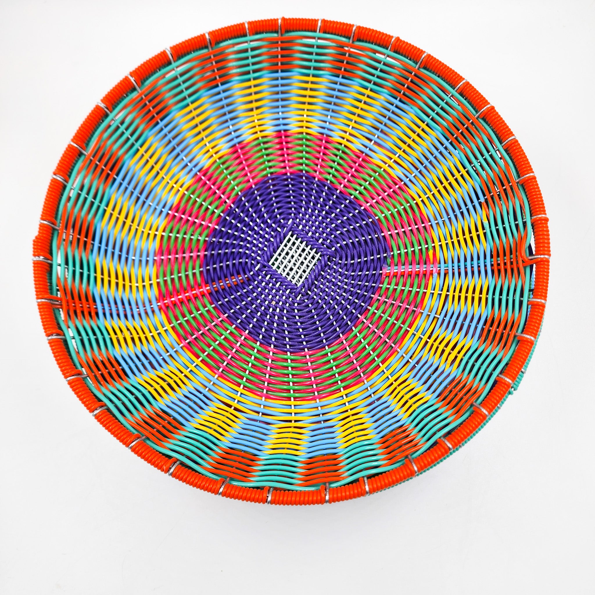 Plato redondo de alambre - popotillo