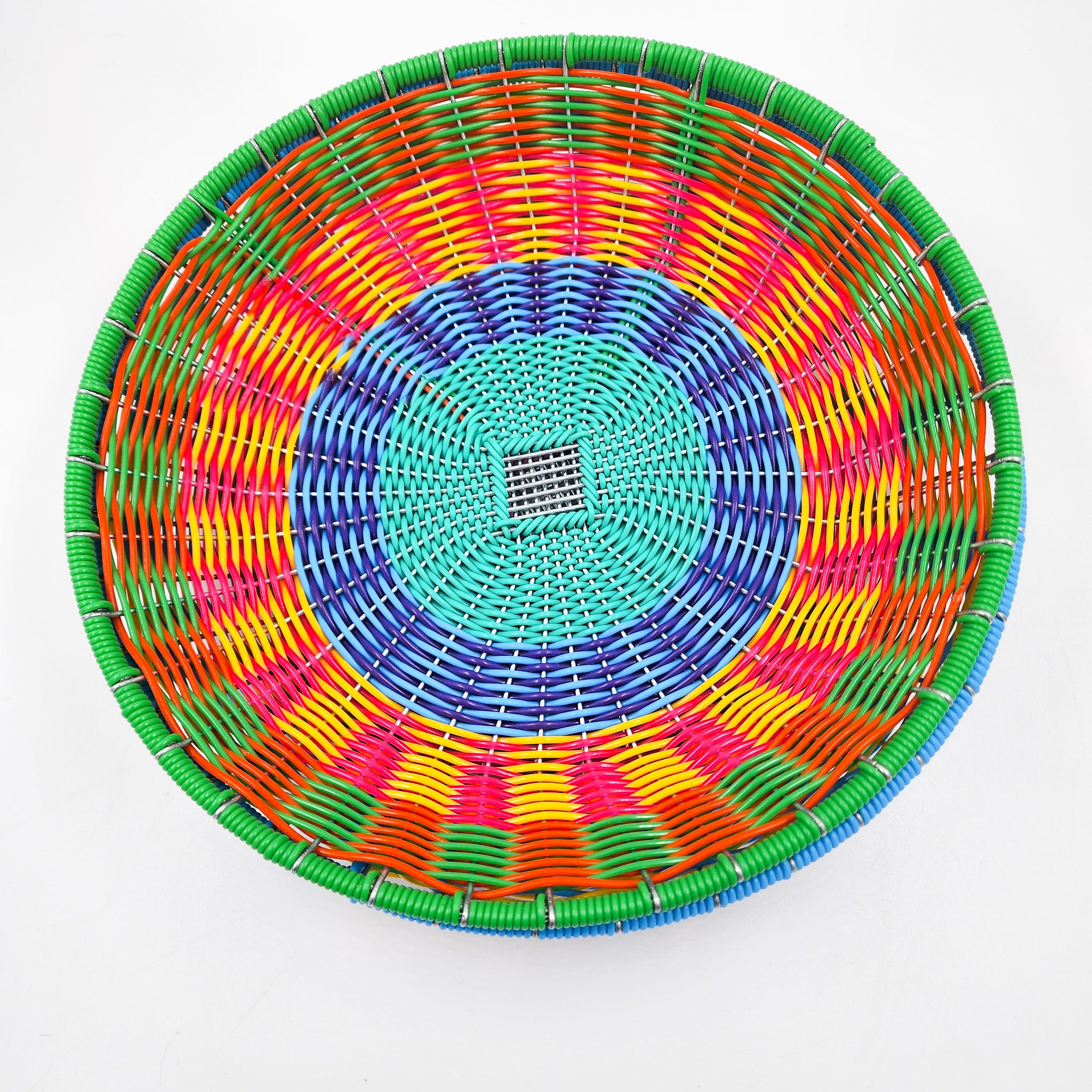 Plato redondo de alambre - popotillo