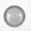 Round burnished clay plate