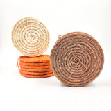 Set of 6 handcrafted henequen coasters