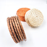 Set of 6 handcrafted henequen coasters