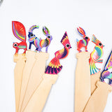 Wooden Book Separators with Hand Painted Alebrijes