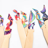 Wooden Book Separators with Hand Painted Alebrijes