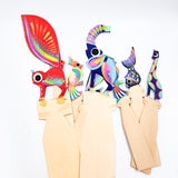 Wooden Book Separators with Hand Painted Alebrijes