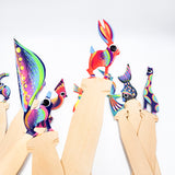 Wooden Book Separators with Hand Painted Alebrijes