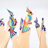 Wooden Book Separators with Hand Painted Alebrijes