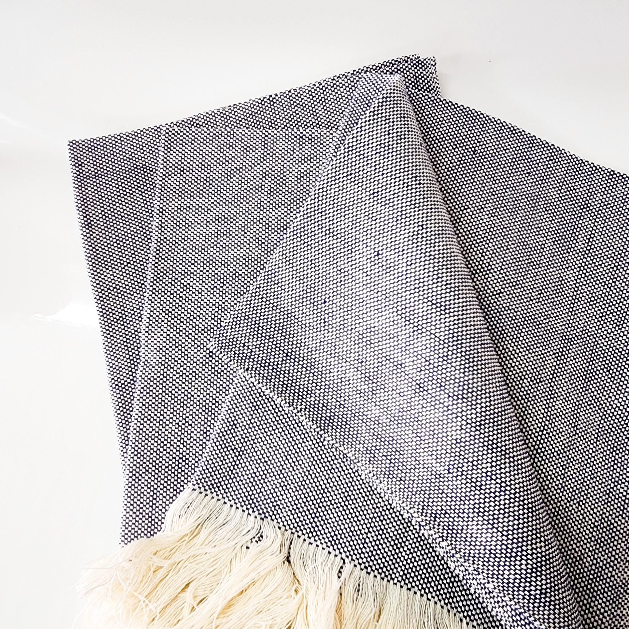 Set de 4 servilletas de algodón tejidas en telar de pedal