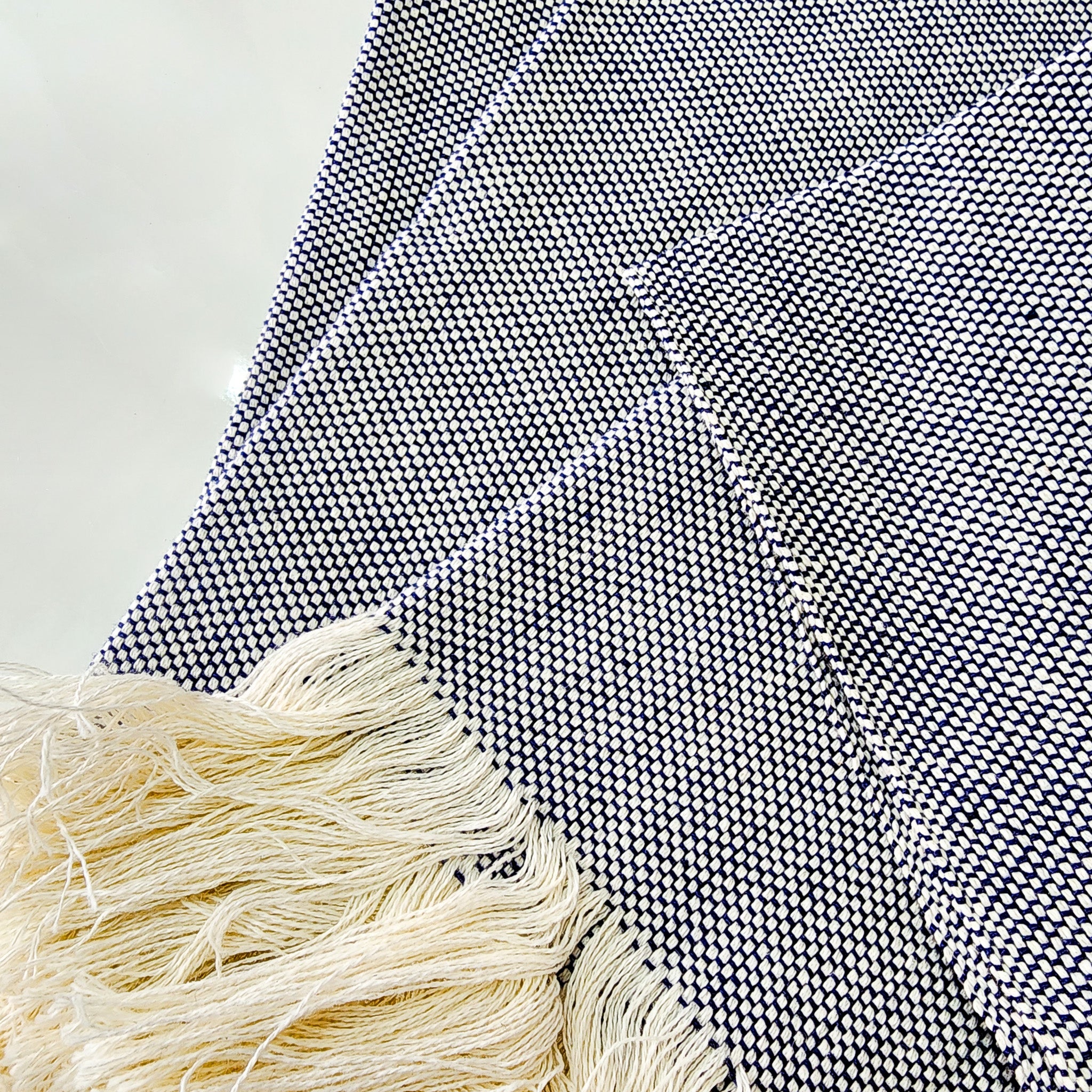 Set de 4 servilletas de algodón tejidas en telar de pedal