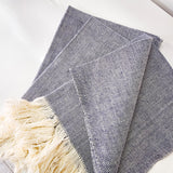 Set de 4 servilletas de algodón tejidas en telar de pedal