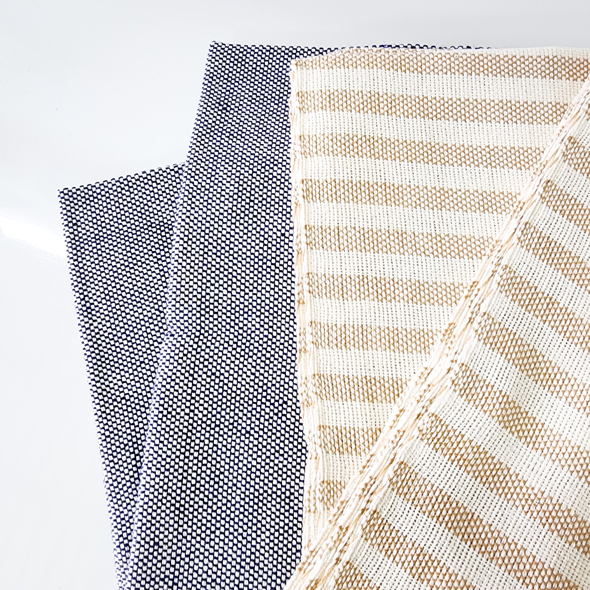 Set de 4 servilletas de algodón tejidas en telar de pedal