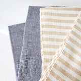 Set de 4 servilletas de algodón tejidas en telar de pedal