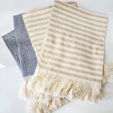 Set de 4 servilletas de algodón tejidas en telar de pedal