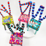 Sillita animales fantásticos talla de madera