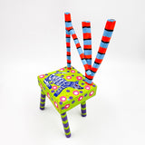 Sillita animales fantásticos talla de madera