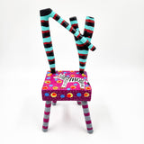Sillita animales fantásticos talla de madera
