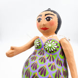 Sirena artesanal de cartonería mexicana con brazos articulados