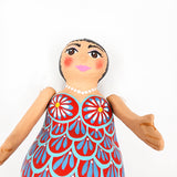 Sirena artesanal de cartonería mexicana con brazos articulados