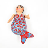 Sirena artesanal de cartonería mexicana con brazos articulados