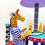 La palapa con jirafas - talla de madera alebrije