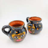 Tazas de barro Jaguar en negro o amarillo