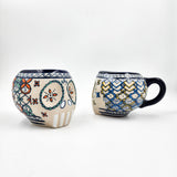 Taza calavera de cerámica