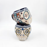 Taza calavera de cerámica