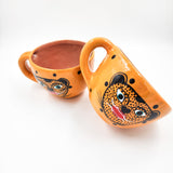 Taza grande de barro Jaguar