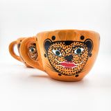 Taza grande de barro Jaguar
