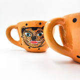 Taza grande de barro Jaguar