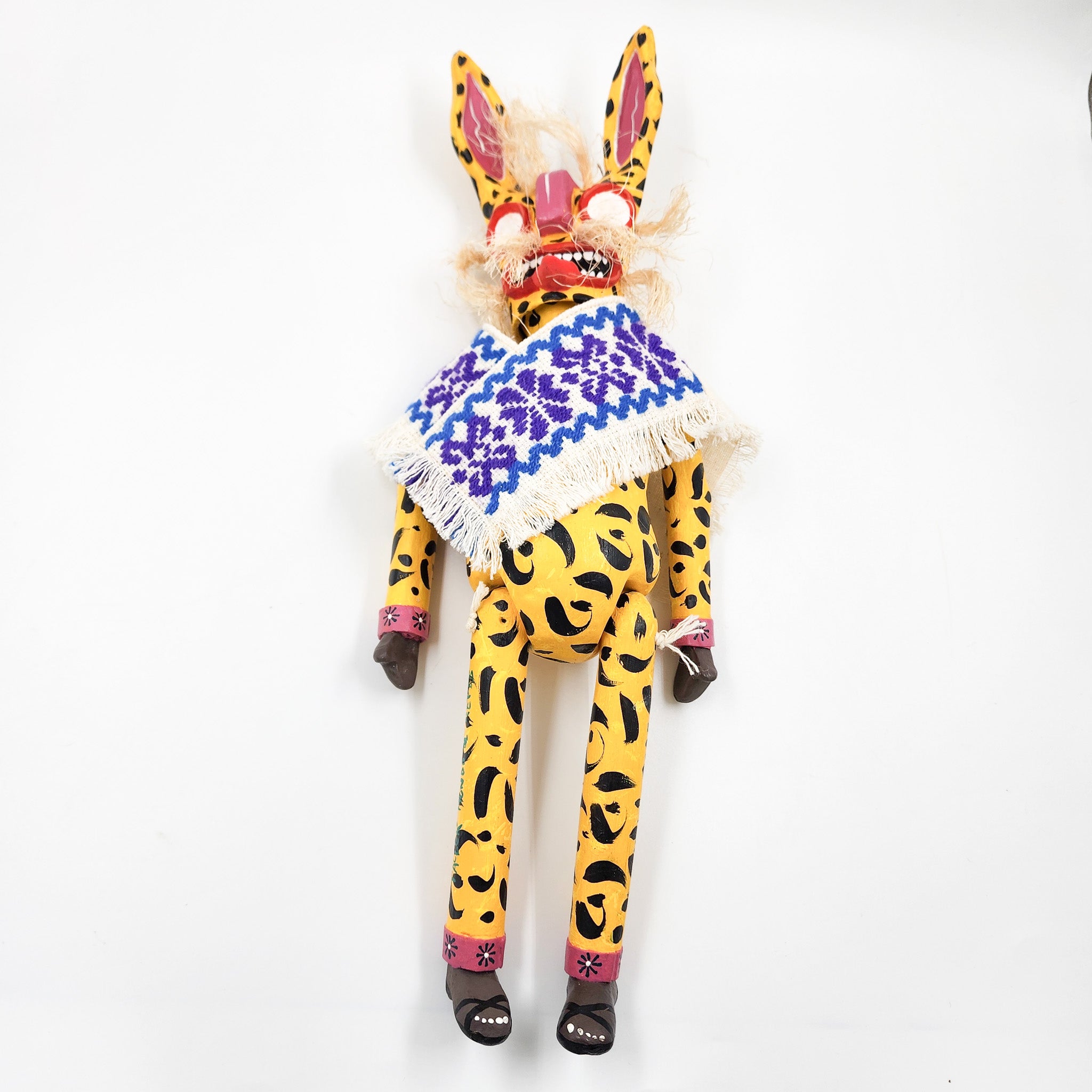 Tecuán amarillo articulado de cartón