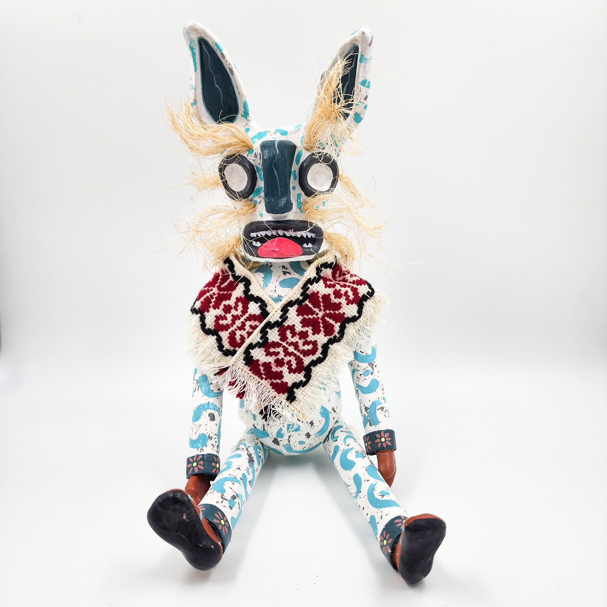 Tecuán blanco articulado de cartón