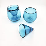 Chiller Tequila Glasses - Set of 2 Hand-Blown Glass Shot Glasses