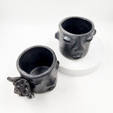 Vaso carita de barro negro
