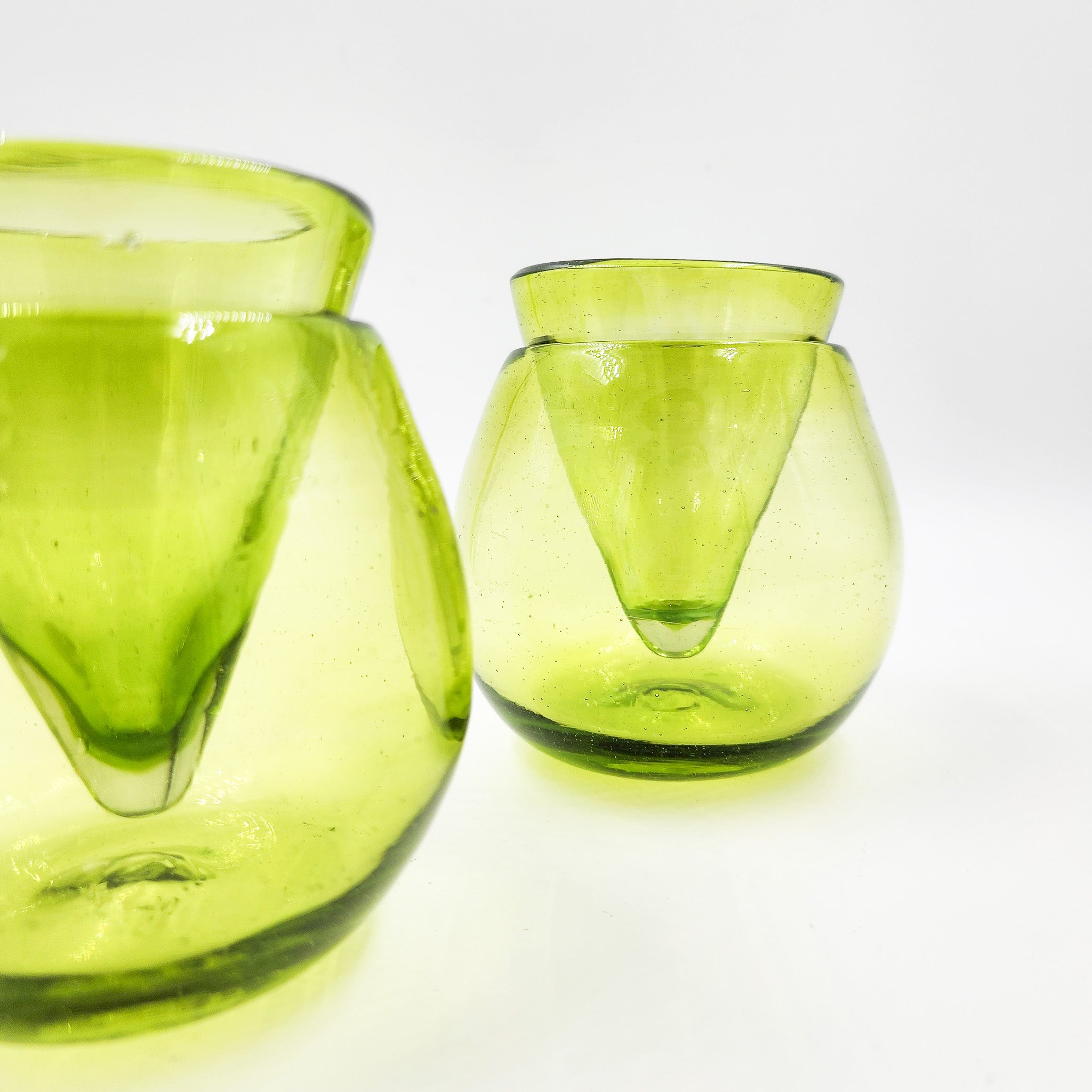 Tequilero enfriador - Set de 2 vasos de vidrio soplado