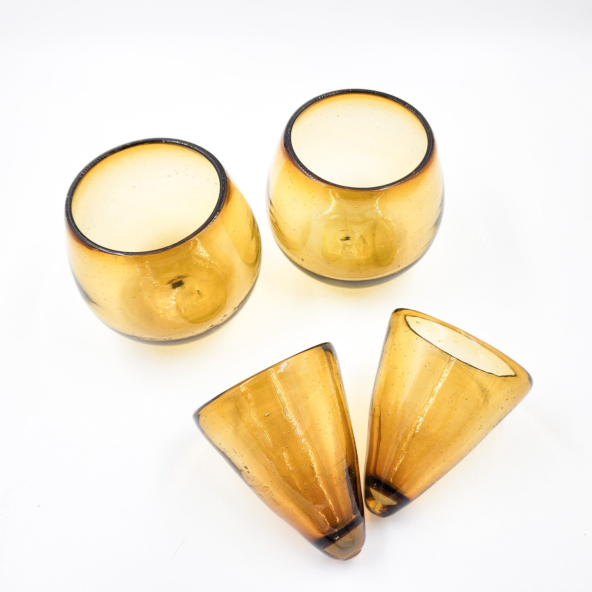 Tequilero enfriador - Set de 2 vasos de vidrio soplado