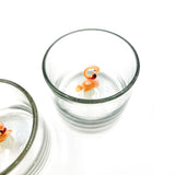 Par de vasitos tequileros / mezcaleros de vidrio soplado