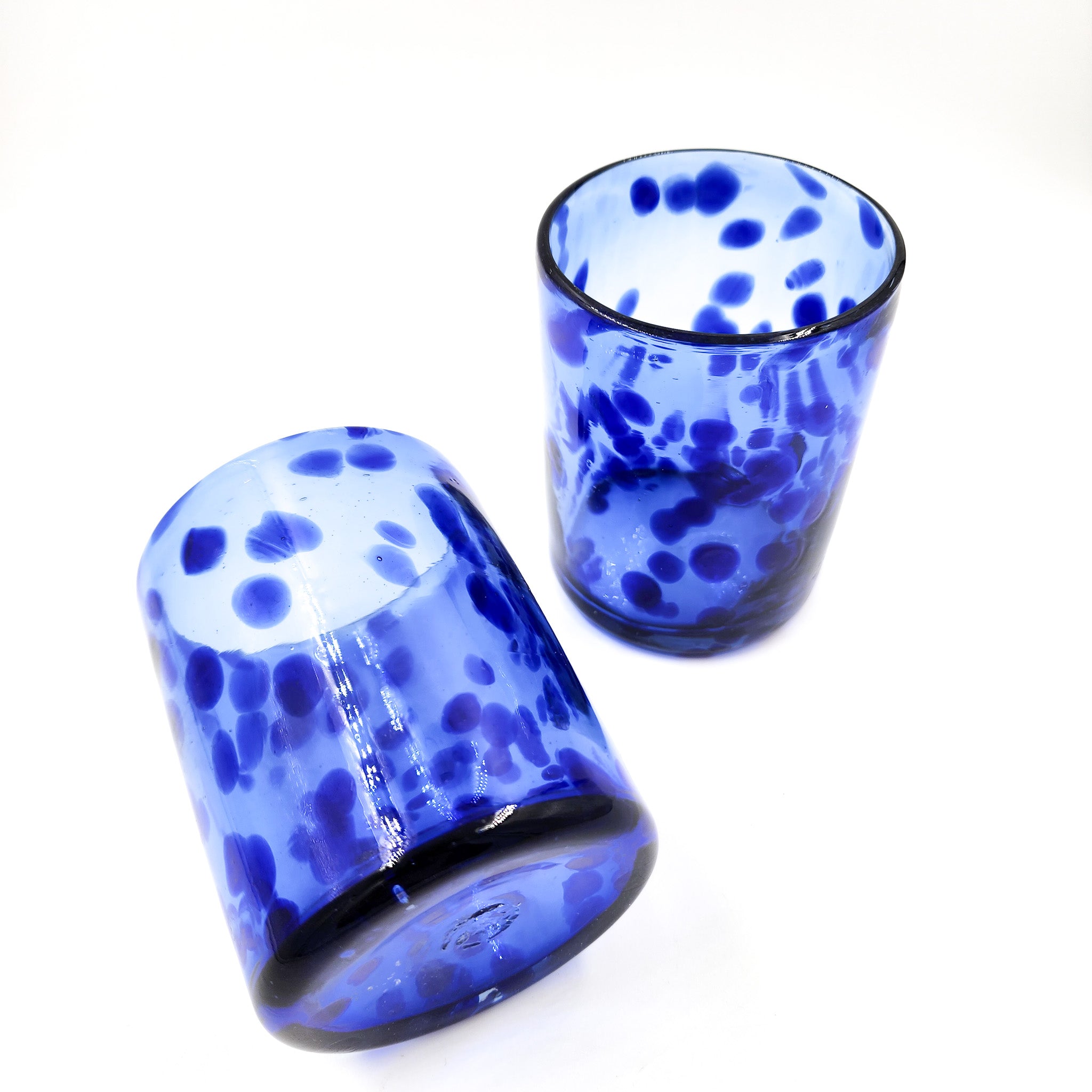 Confetti blown glass glasses