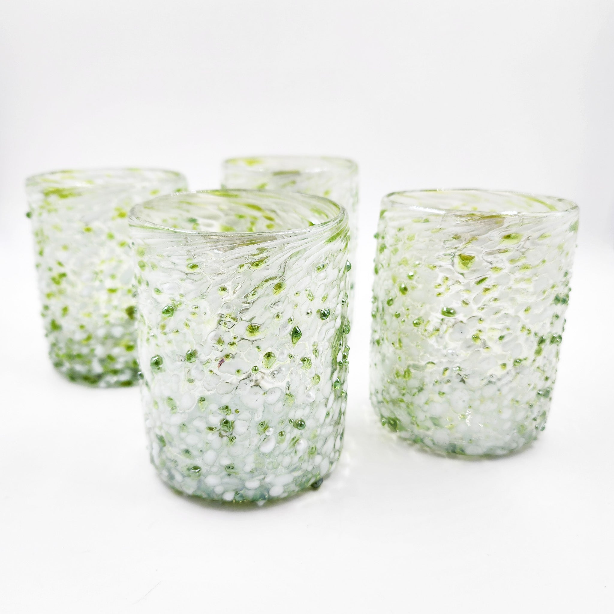 Confetti blown glass glasses