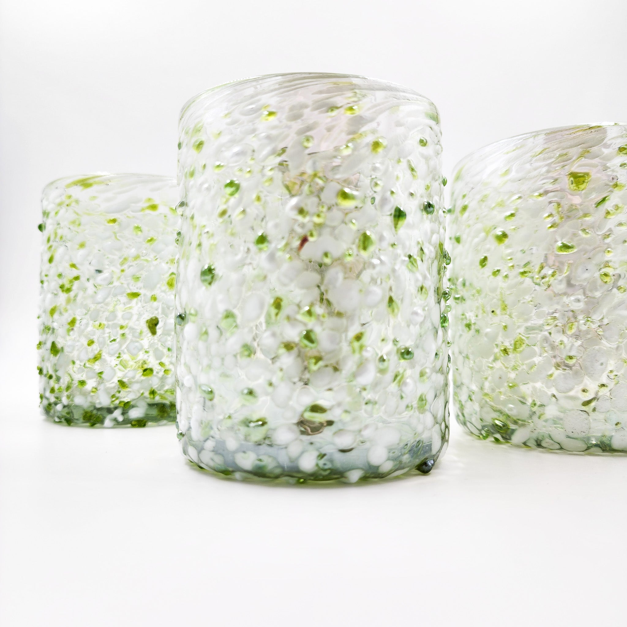 Confetti blown glass glasses