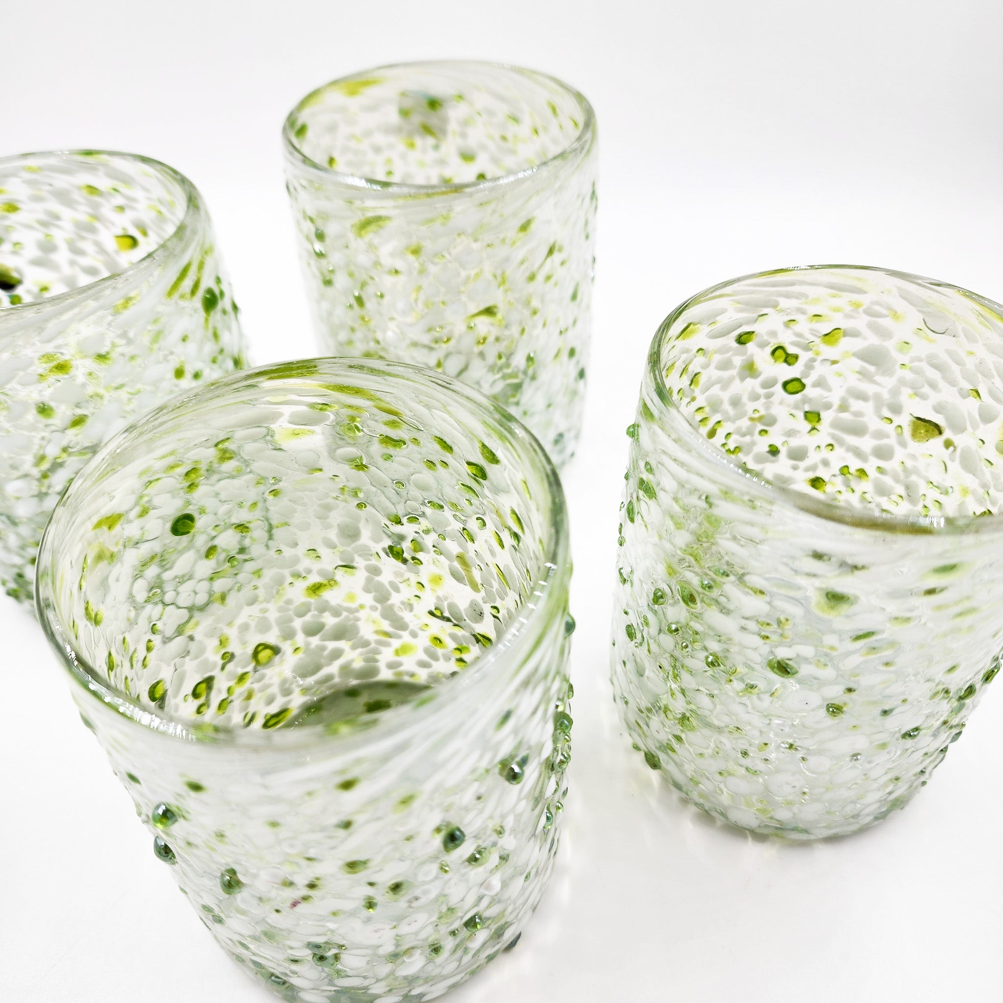 Confetti blown glass glasses