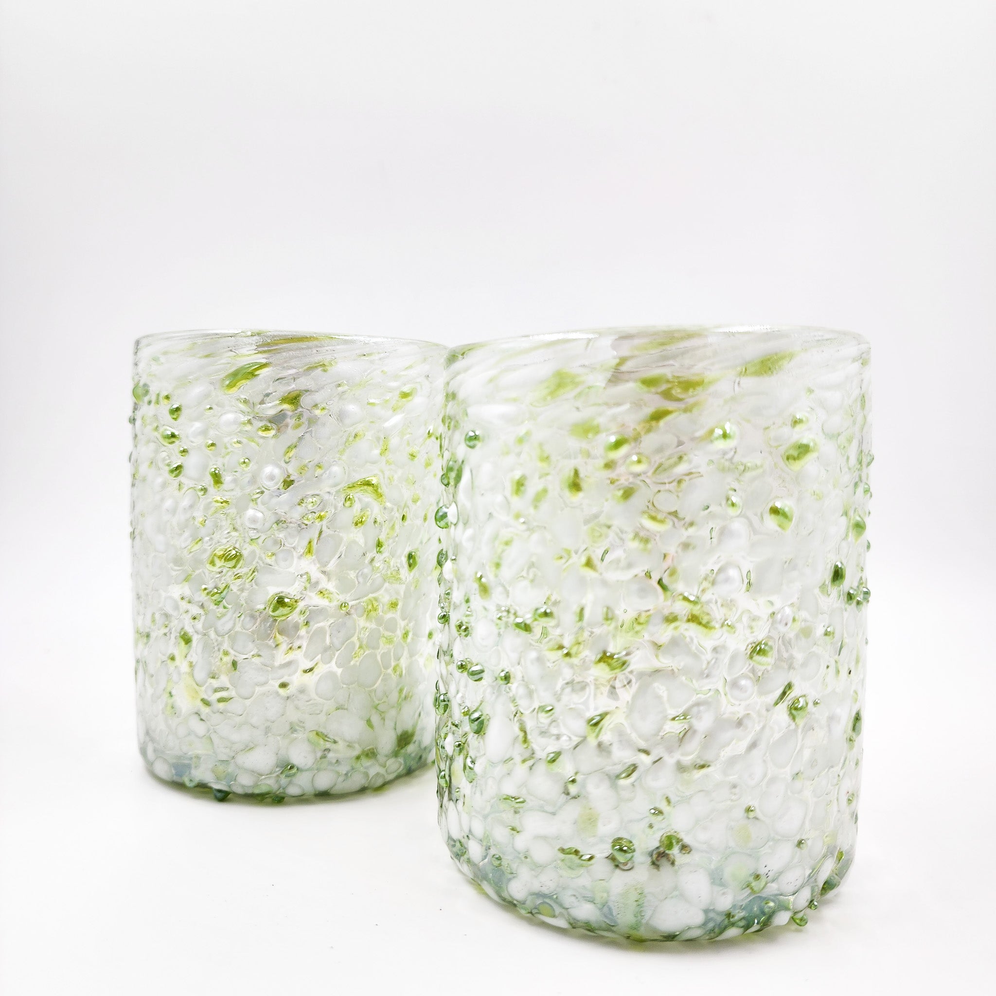 Confetti blown glass glasses