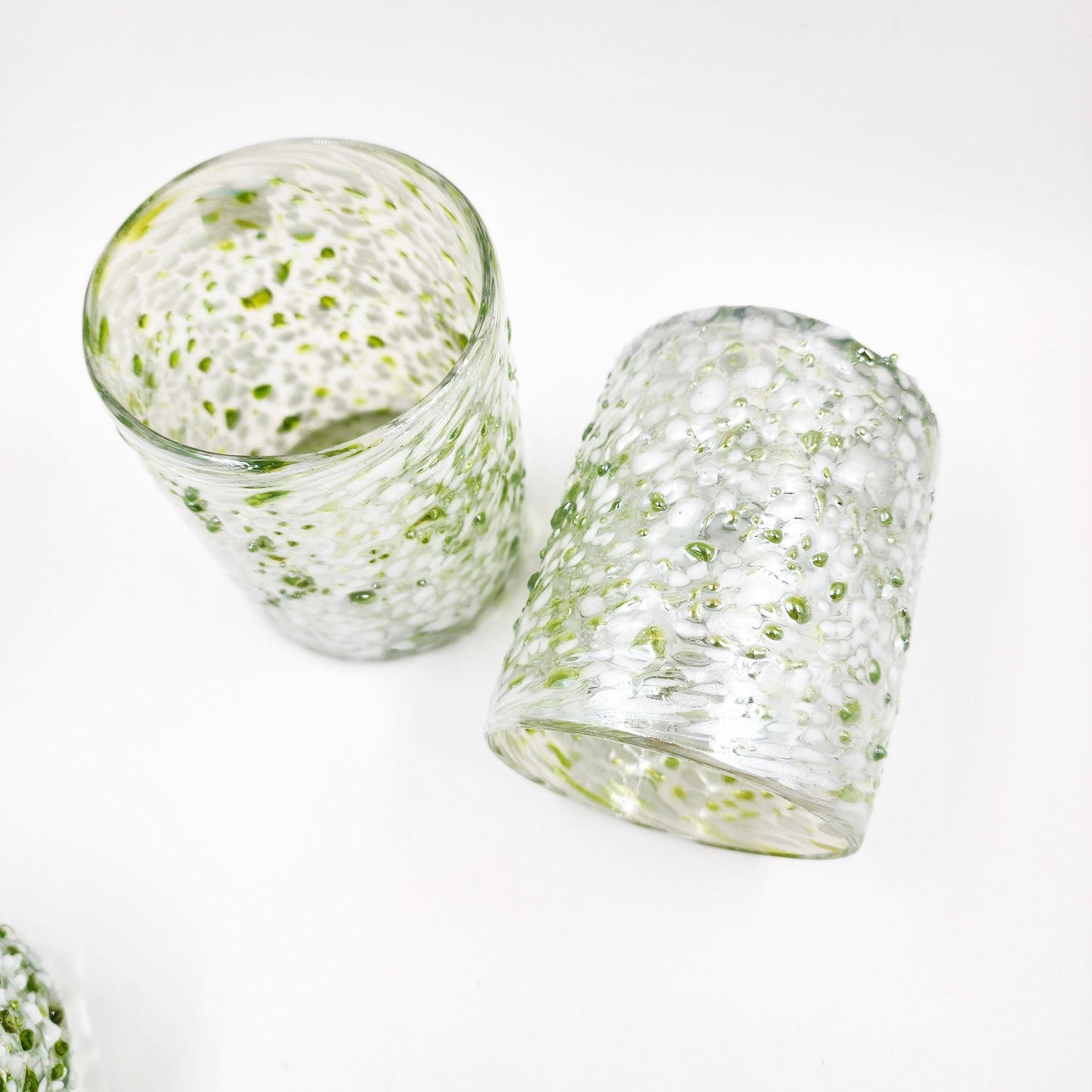 Confetti blown glass glasses